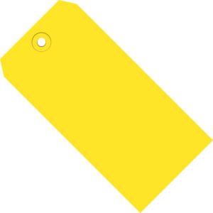 Colored Tags - 5 3/4 x 2 7/8" Yellow 13 Pt. Shipping Tags