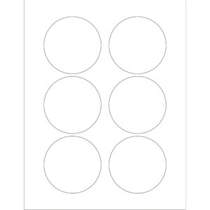 Laser Labels - 3" White Circle Laser Labels