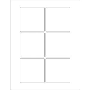 Laser Labels - 3 x 3" White Rectangle Laser Labels