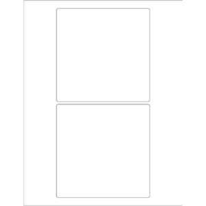 Laser Labels - 5 x 5" White Rectangle Laser Labels