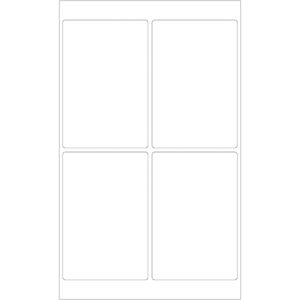 Laser Labels - 4 x 6" Glossy White Rectangle Laser Labels