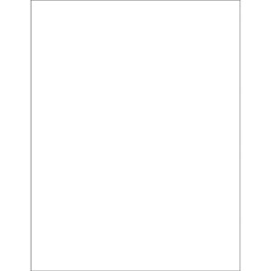 Laser Labels - 8 1/2 x 11" Glossy White Rectangle Laser Labels