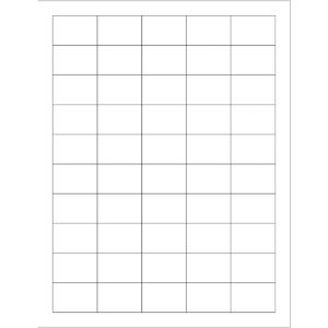 Laser Labels - 1 1/2 x 1" White Removable Rectangle Laser Labels