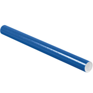Colored Mailing Tubes - 2 x 24" Blue Tubes with Caps