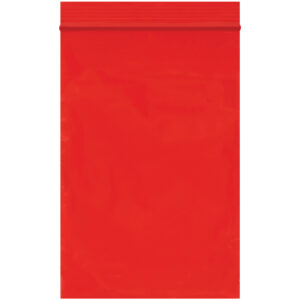 Reclosable Bags - 4 x 6" - 2 Mil Red Reclosable Poly Bags