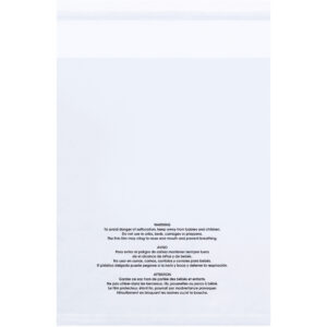Suffocation Warning Bags - 12 x 16" - 1.5 Mil Resealable Suffocation Warning Poly Bags