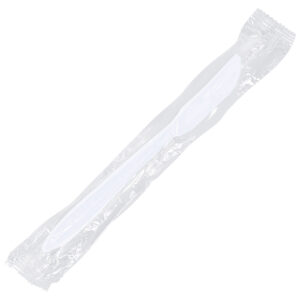 Food Service - Individually Wrapped White Plastic Knives