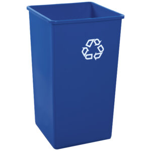 Recycling Containers - Rubbermaid Square Recycling Container - 50 Gallon, Blue