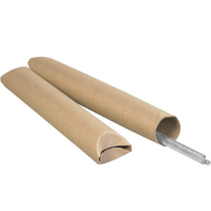 Kraft Crimped End Mailing Tubes - 3 x 24" Kraft Crimped End Tubes