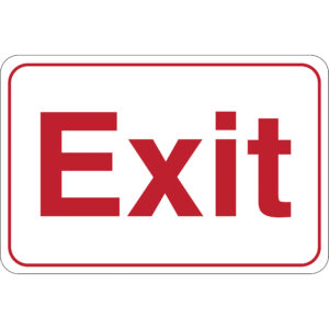 Facility Signs - "Exit" 6 x 9" Facility Sign