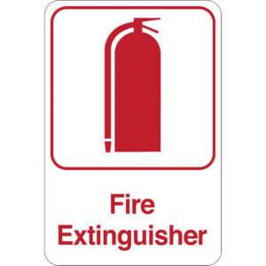 Facility Signs - "Fire Extinguisher" 9 x 6" Facility Sign