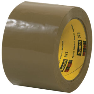 Carton Sealing - 3" x 55 yds. Tan Scotch Box Sealing Tape 373