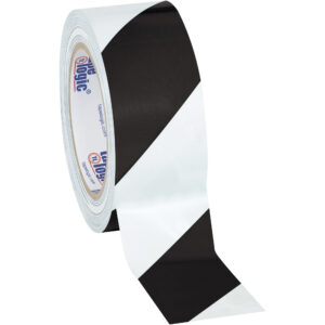Vinyl Safety/Reflective - 2" x 36 yds. Black/White (3 Pack) Tape Logic Striped Vinyl Safety Tape